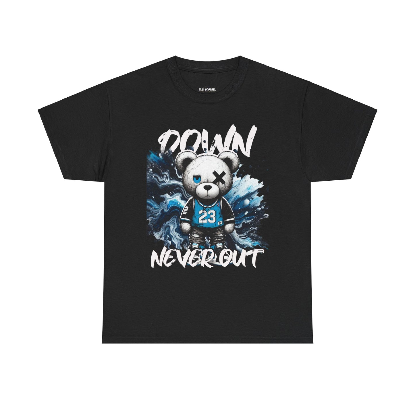 Down Never Out Blue Tee