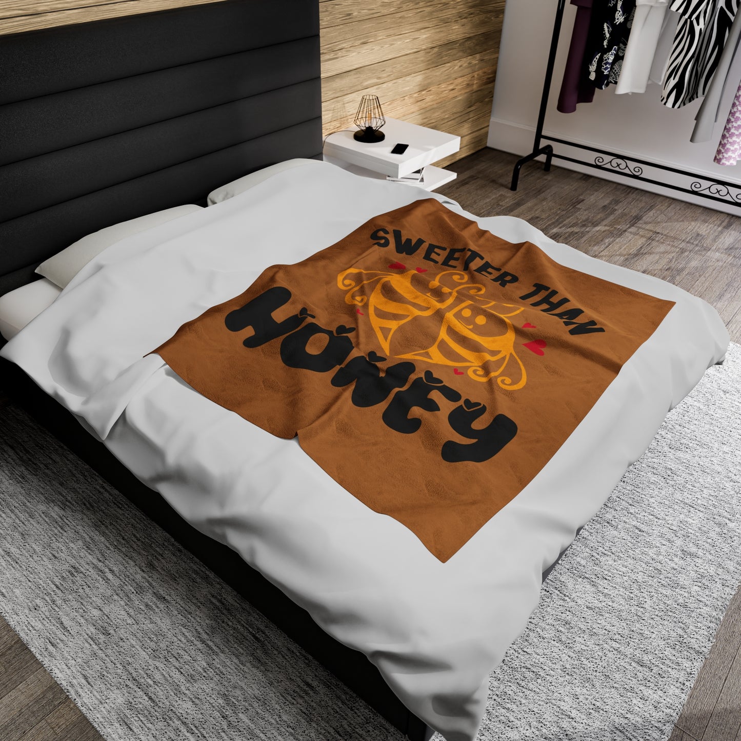 Honey Velveteen Plush Blanket