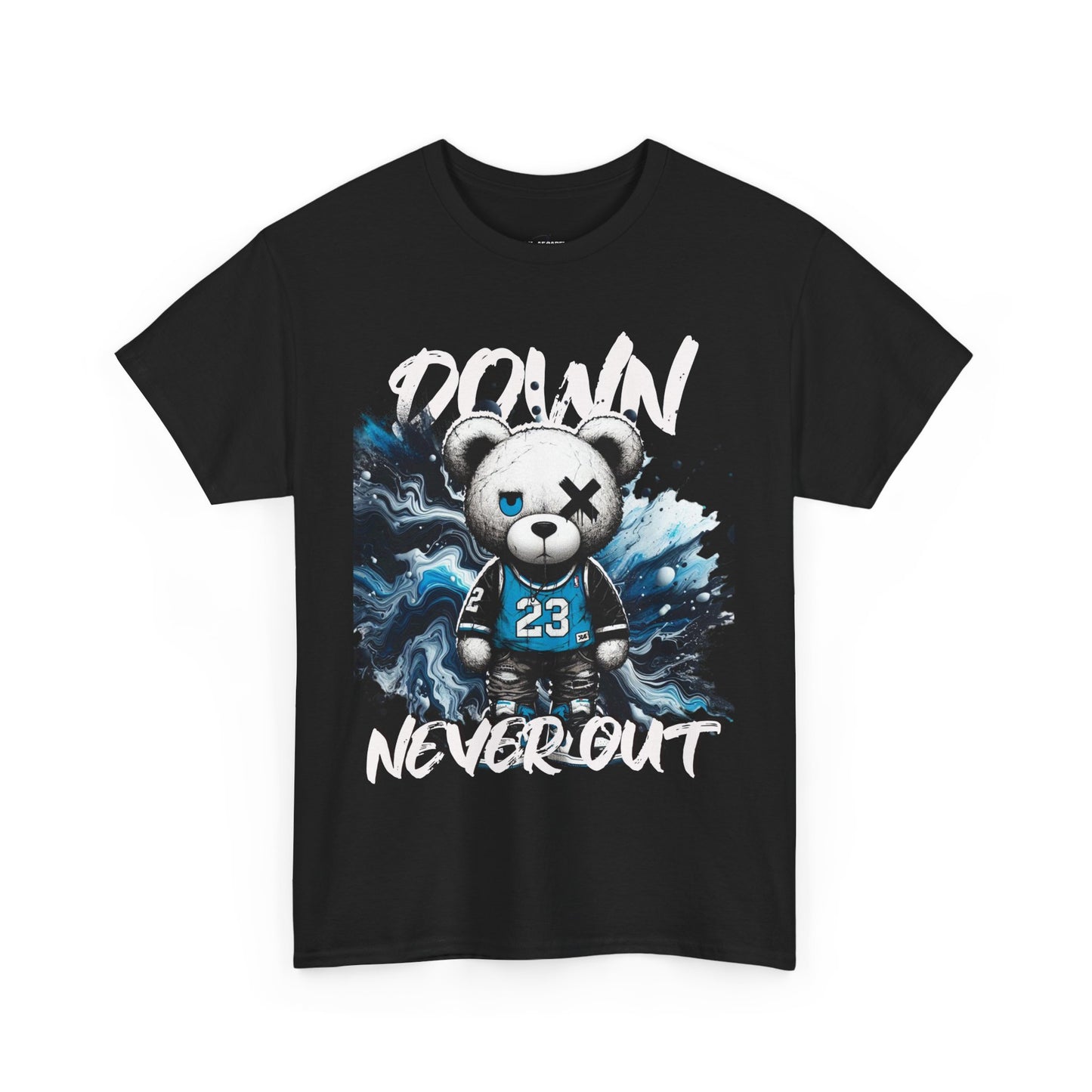 Down Never Out Blue Tee